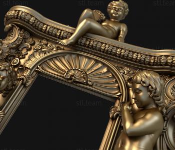 3D модель портал для камина со скульптурами, 3d stl модель (STL)